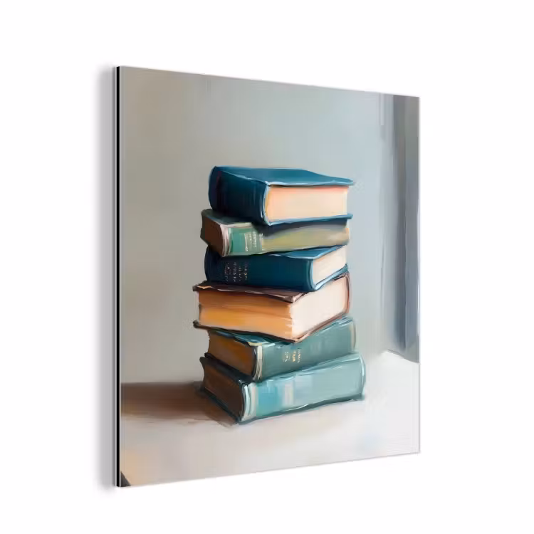 Stapel - Boeken - Groen - Daglicht aluminium wit klein -3d