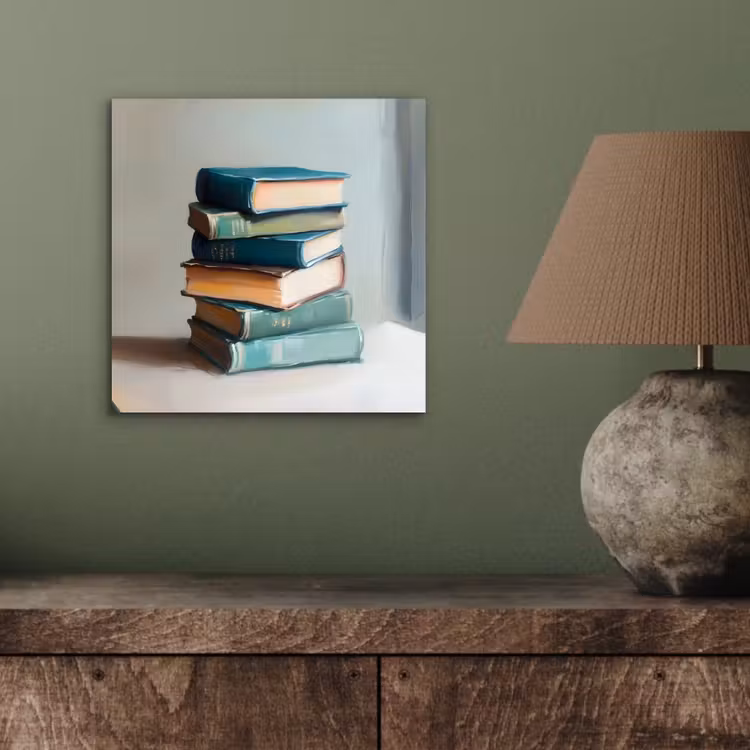 Stapel - Boeken - Groen - Daglicht aluminium wit klein -sfeer2
