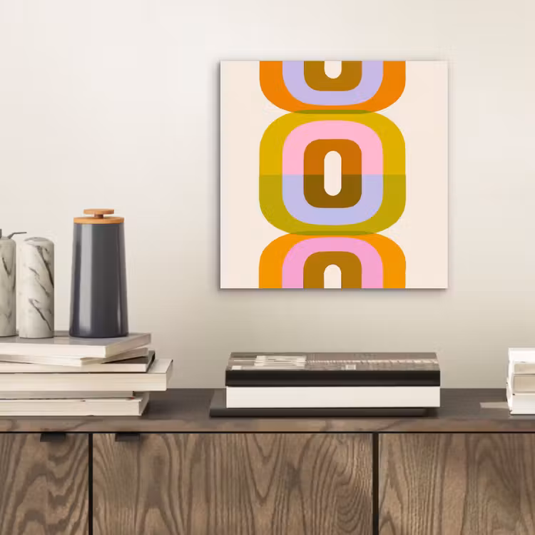 Stapel - Vormen - Geblokt - Oranje aluminium wit klein -sfeer1