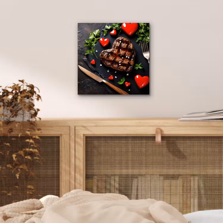 Steak - Hart - Bestek aluminium wit klein -sfeer3