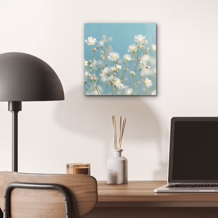 Stengels - Bloemen - Lucht - Wit aluminium wit klein -sfeer5