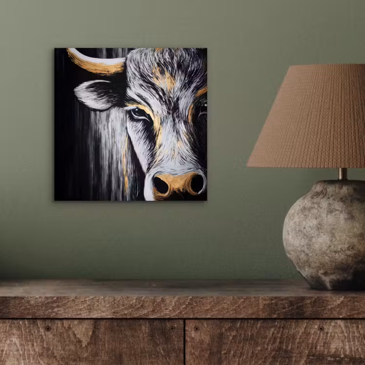 Stier - Hoorns - Snuit - Goud aluminium wit klein -sfeer2