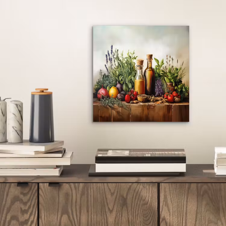 Stilleven - Kruiden - Specerijen - Fruit - Kleurrijk aluminium wit klein -sfeer1