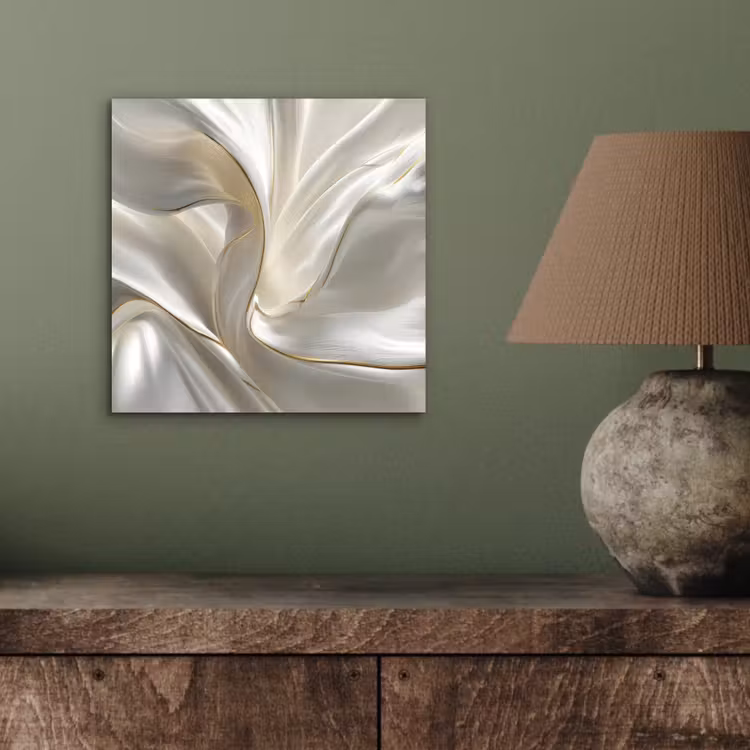 Stof - Plooien - Goud aluminium wit klein -sfeer2