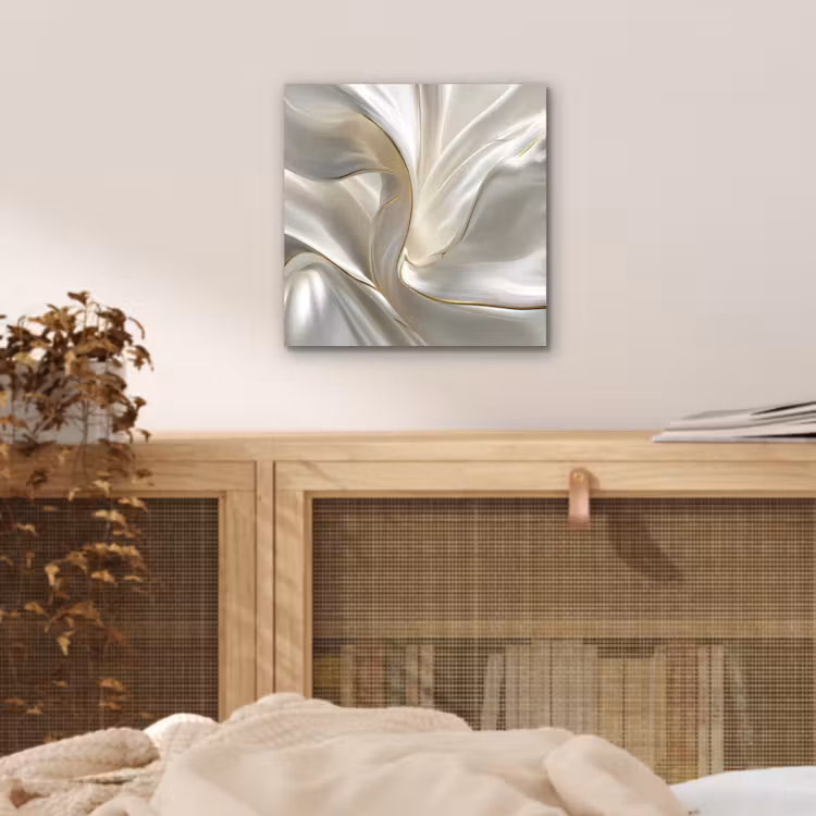 Stof - Plooien - Goud aluminium wit klein -sfeer3