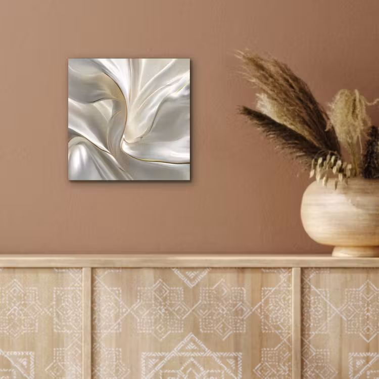 Stof - Plooien - Goud aluminium wit klein -sfeer4