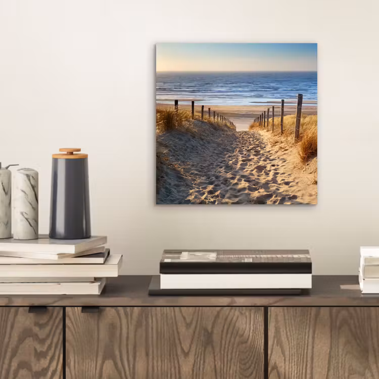 Strand - Zee - Nederland - Duinen - Zon aluminium wit klein -sfeer1