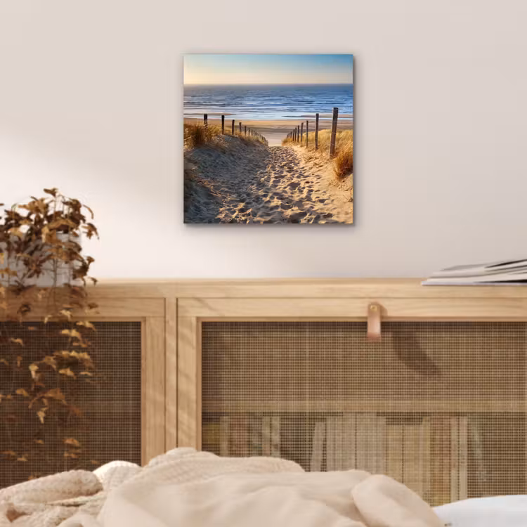 Strand - Zee - Nederland - Duinen - Zon aluminium wit klein -sfeer3