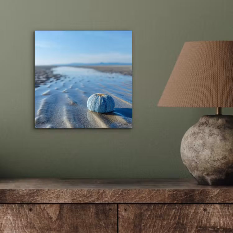 Strand - Schild - Water - Blauw aluminium wit klein -sfeer2