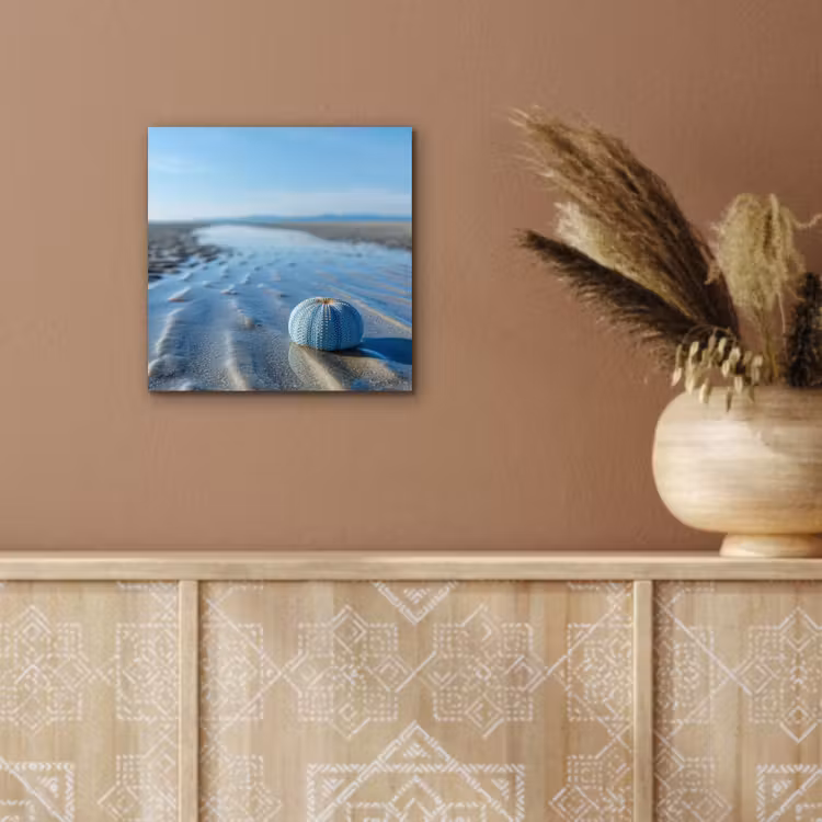Strand - Schild - Water - Blauw aluminium wit klein -sfeer4