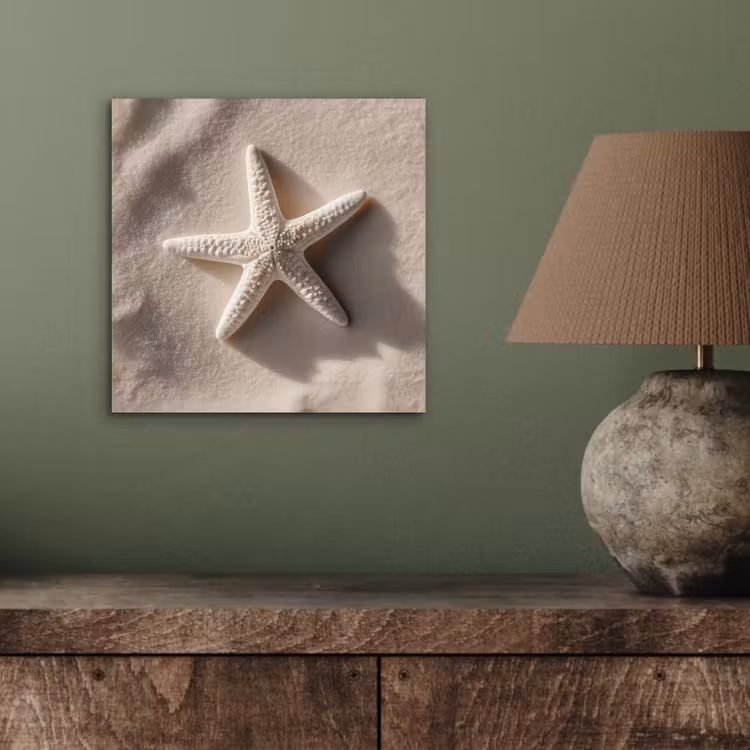 Strand - Zeester - Zand - Beige aluminium wit klein -sfeer2
