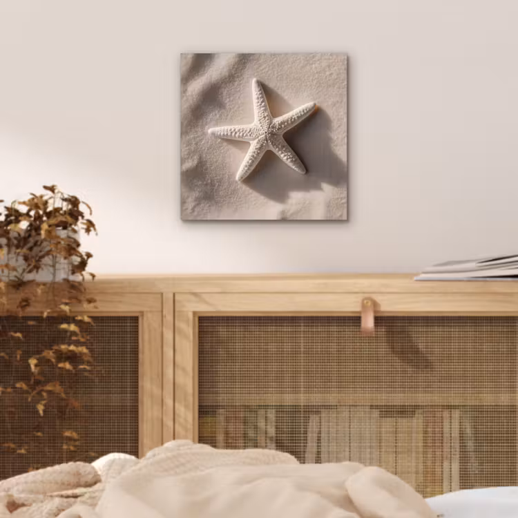 Strand - Zeester - Zand - Beige aluminium wit klein -sfeer3