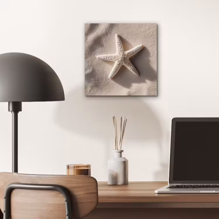 Strand - Zeester - Zand - Beige aluminium wit klein -sfeer5
