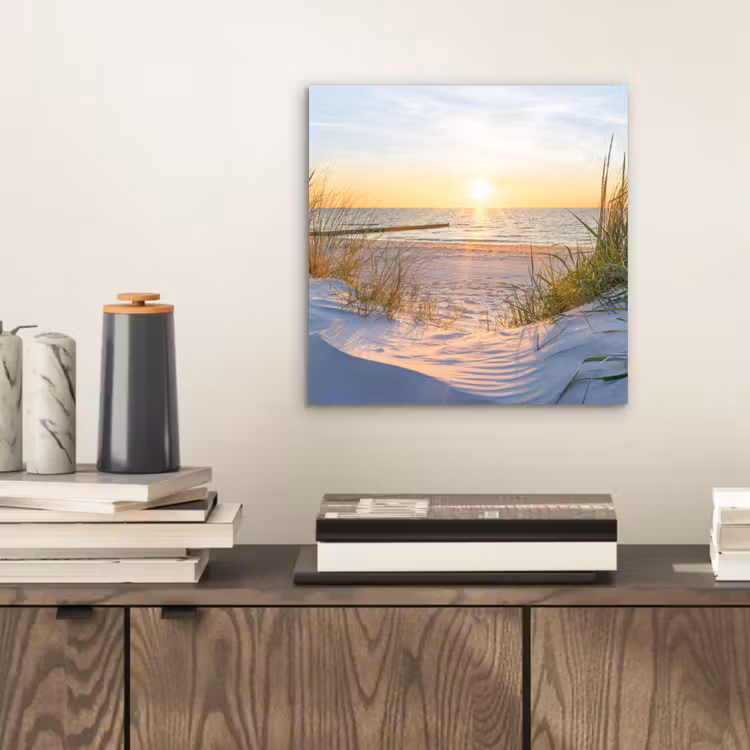 Strand - Zon - Duin - Gras - Zand - Horizon aluminium wit klein -sfeer1