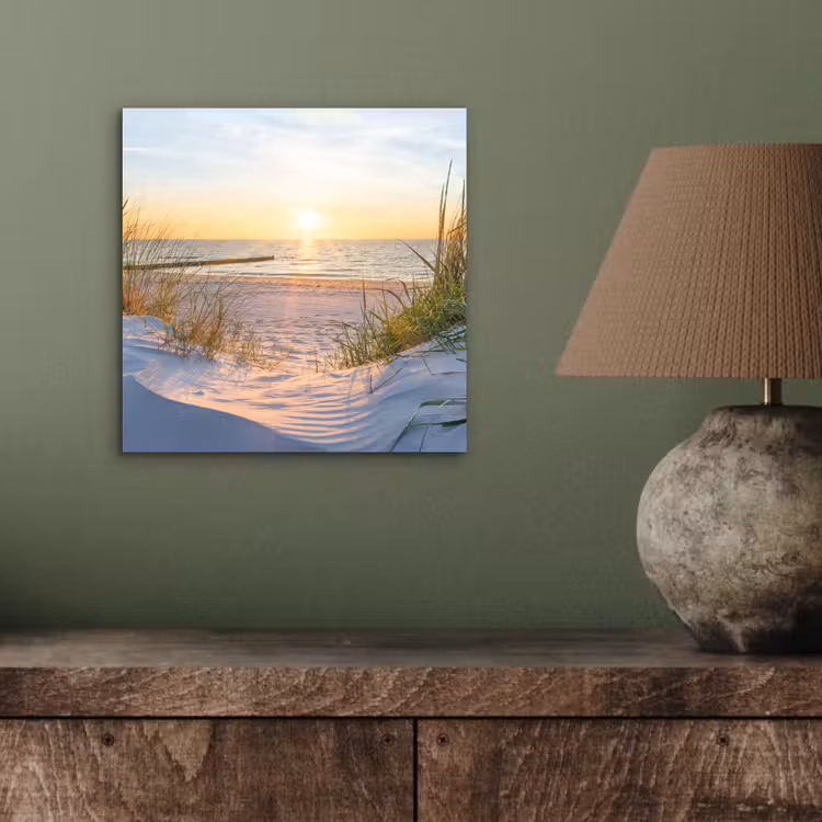 Strand - Zon - Duin - Gras - Zand - Horizon aluminium wit klein -sfeer2
