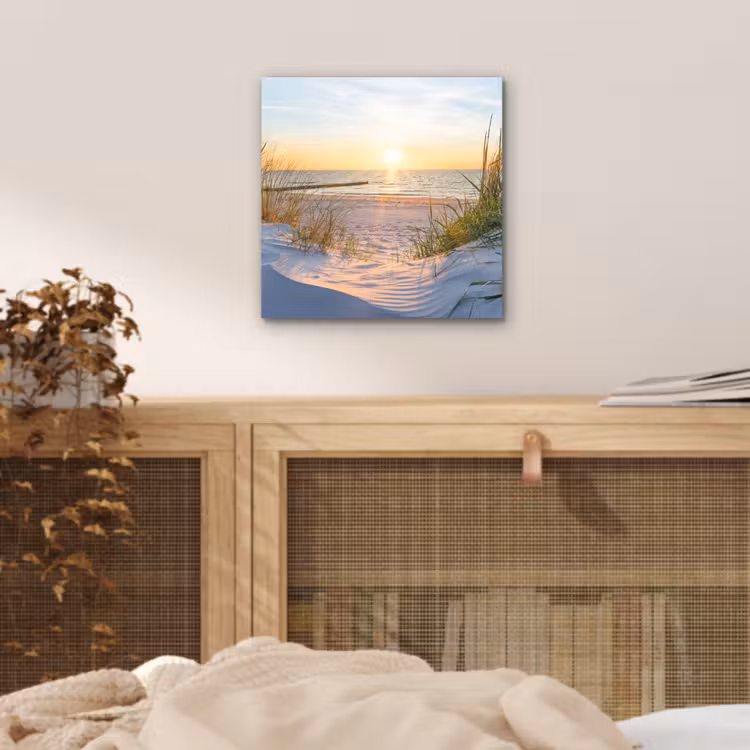 Strand - Zon - Duin - Gras - Zand - Horizon aluminium wit klein -sfeer3
