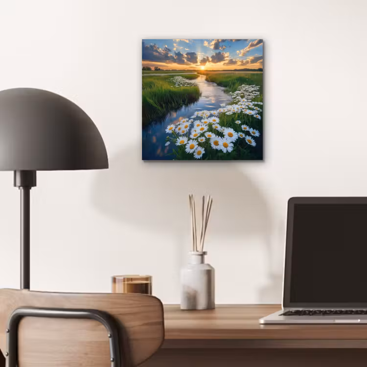 Beekje - Landschap - Margriet aluminium wit klein -sfeer5