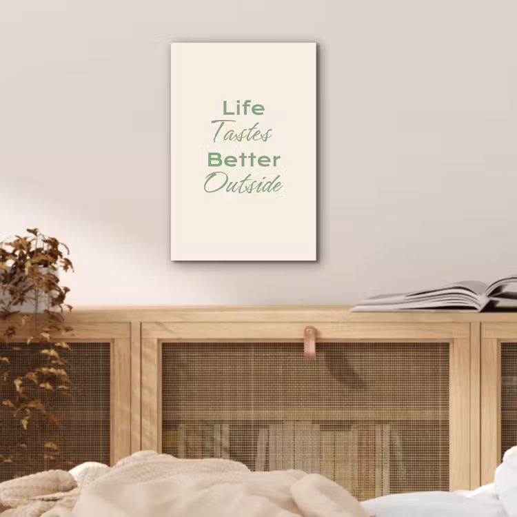 Tekst - Sierlijk - Letters - Groen aluminium wit klein -sfeer3