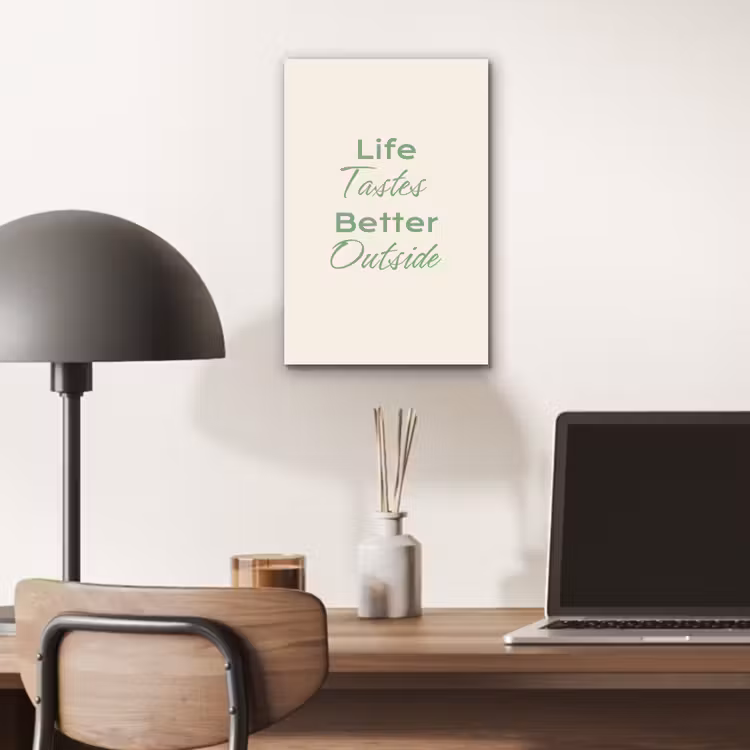 Tekst - Sierlijk - Letters - Groen aluminium wit klein -sfeer5