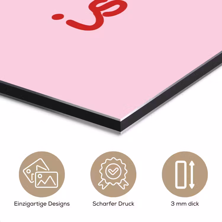 Tekst - Roze - Love - Hart aluminium wit klein -closeup_DE