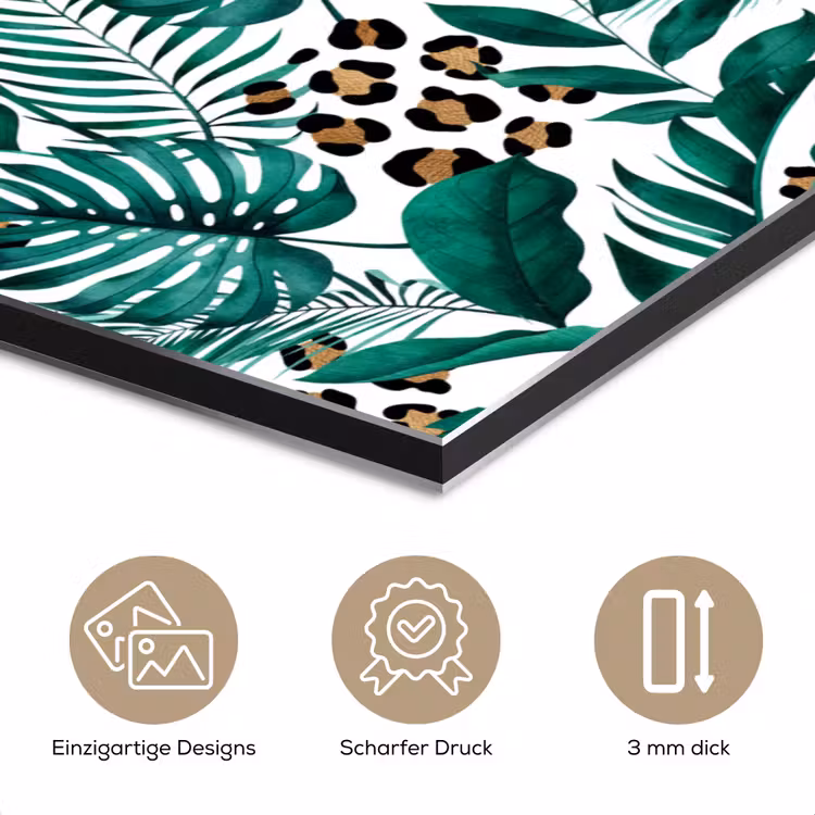 Dierenprint - Panter - Bladeren - Tropisch - Jungle aluminium wit klein -closeup_DE