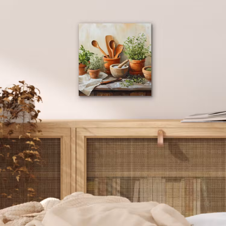 Potten - Kruiden - Hout aluminium wit klein -sfeer3