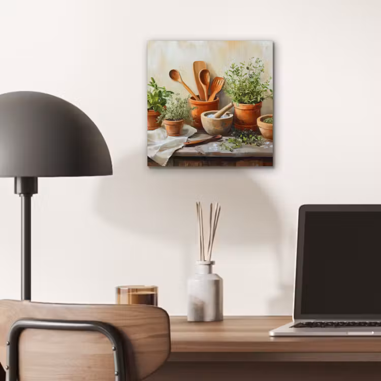 Potten - Kruiden - Hout aluminium wit klein -sfeer5