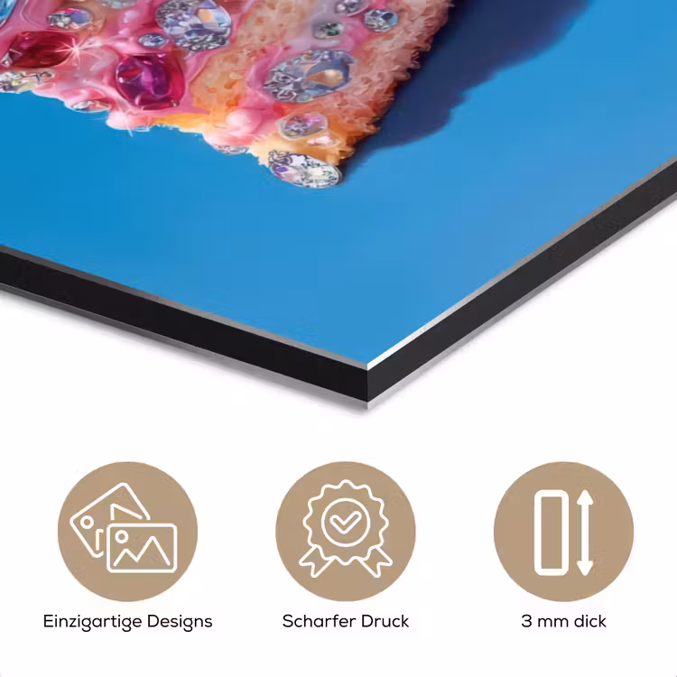 Taart - Edelstenen - Glitters - Roze aluminium wit klein -closeup_DE