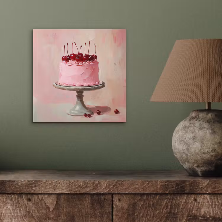 Taart - Pink - Cherry aluminium wit klein -sfeer2