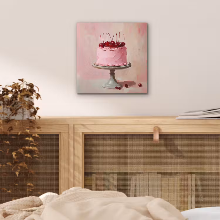 Taart - Pink - Cherry aluminium wit klein -sfeer3
