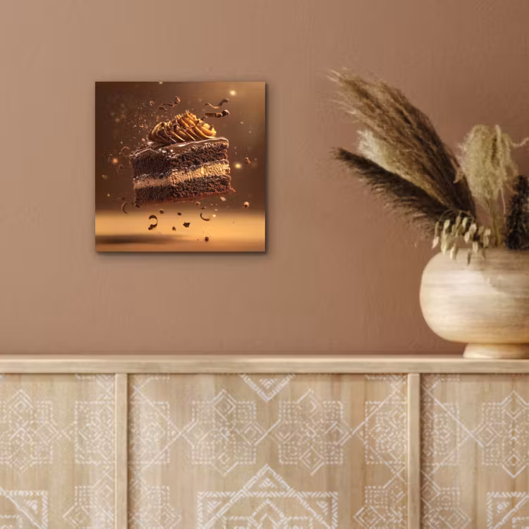 Taart - Chocolade - Eten - Brownie aluminium wit klein -sfeer4