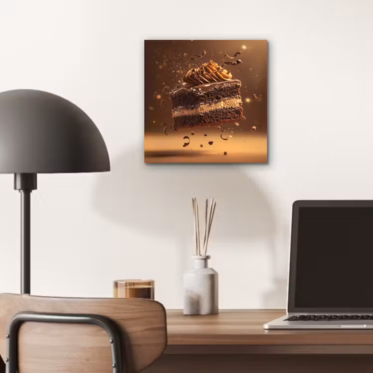 Taart - Chocolade - Eten - Brownie aluminium wit klein -sfeer5