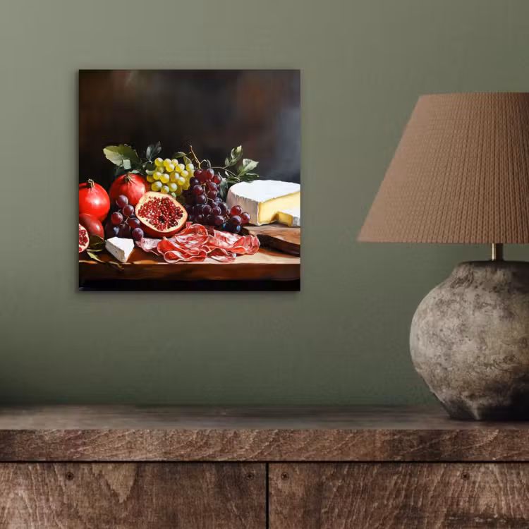 Borrelplank - Stilleven - Vintage aluminium wit klein -sfeer2