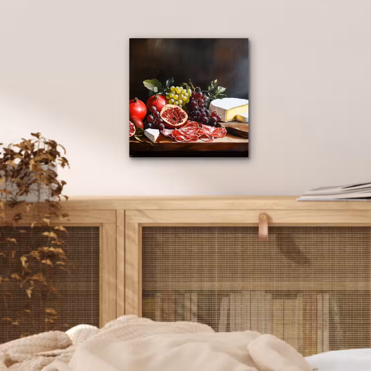 Borrelplank - Stilleven - Vintage aluminium wit klein -sfeer3