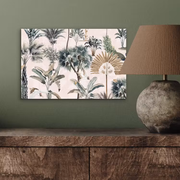 Tropisch - Bomen - Bladeren - Jungle aluminium wit klein -sfeer2