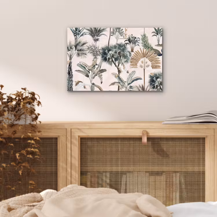 Tropisch - Bomen - Bladeren - Jungle aluminium wit klein -sfeer3