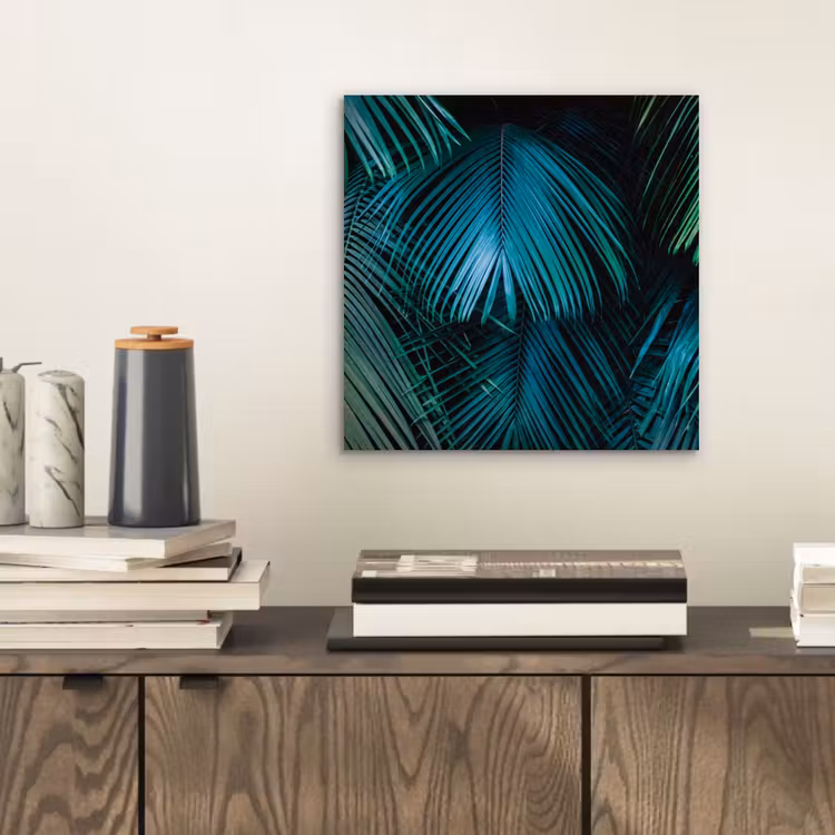 Inductie beschermer - Inductie afdekplaat - Tropical - Jungle - Bladeren - Groen aluminium wit klein -sfeer1