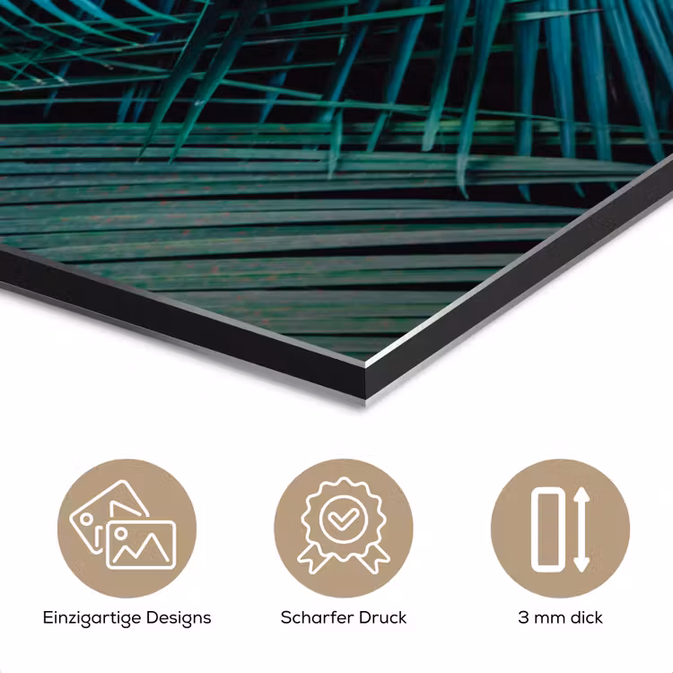 Inductie beschermer - Inductie afdekplaat - Tropical - Jungle - Bladeren - Groen aluminium wit klein -closeup_DE