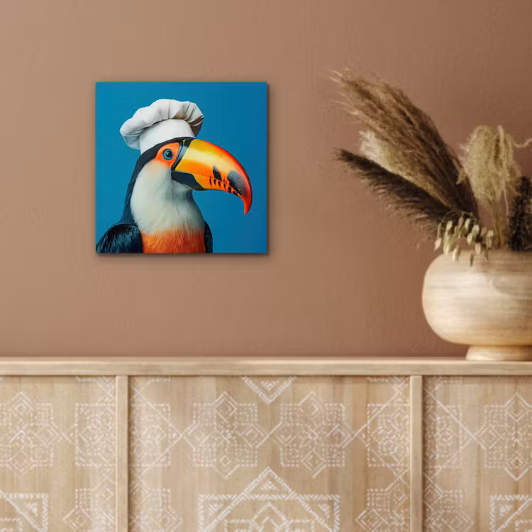Toekan - Papegaai - Vogel - Koksmuts aluminium wit klein -sfeer4