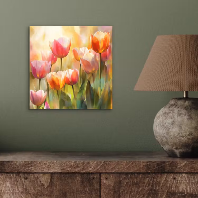 Tulpen - Sprookjesachtig - Kleurrijk aluminium wit klein -sfeer2