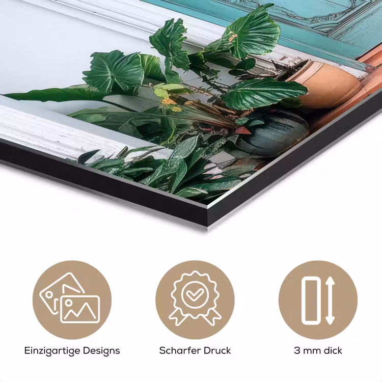 Deur - Patronen - Planten aluminium wit klein -closeup_DE