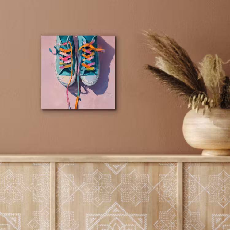 Sneakers - Veters - Kleurrijk - Schaduw aluminium wit klein -sfeer4