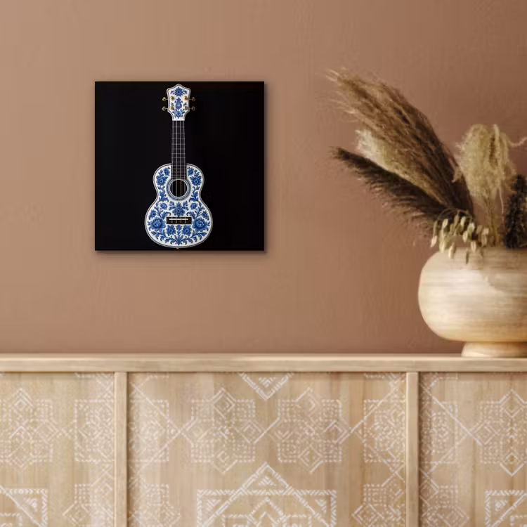 Ukelele - Delfts - Blauw - Muziek aluminium wit klein -sfeer4