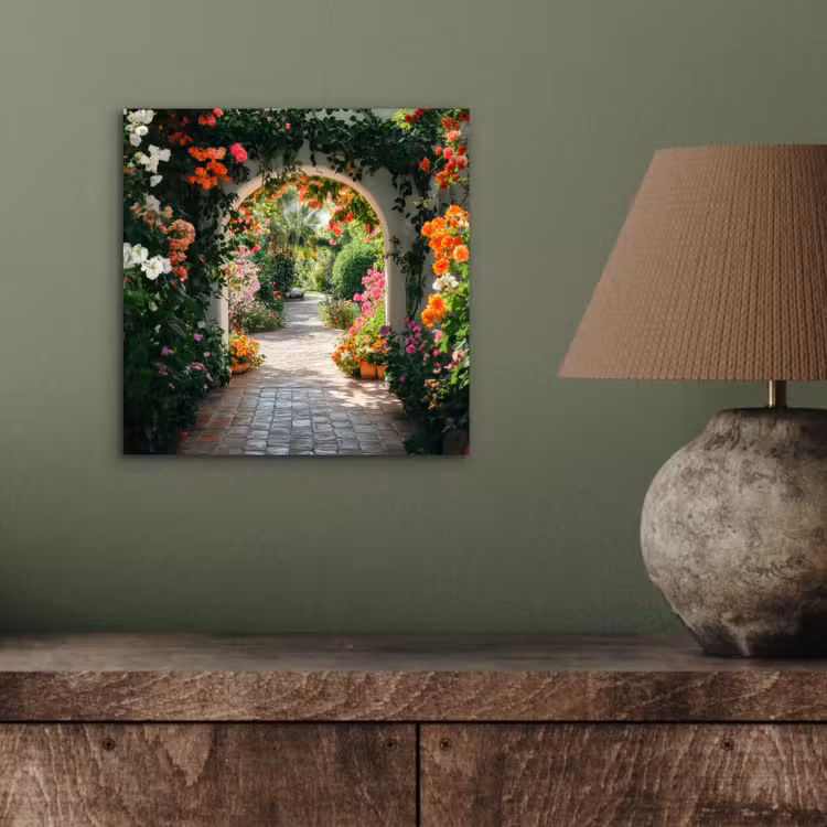 Doorkijk - Bloemen - Natuur - Bloementuin aluminium wit klein -sfeer2