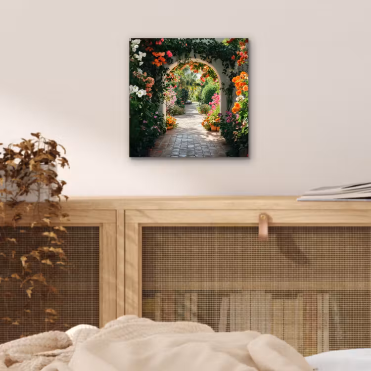 Doorkijk - Bloemen - Natuur - Bloementuin aluminium wit klein -sfeer3