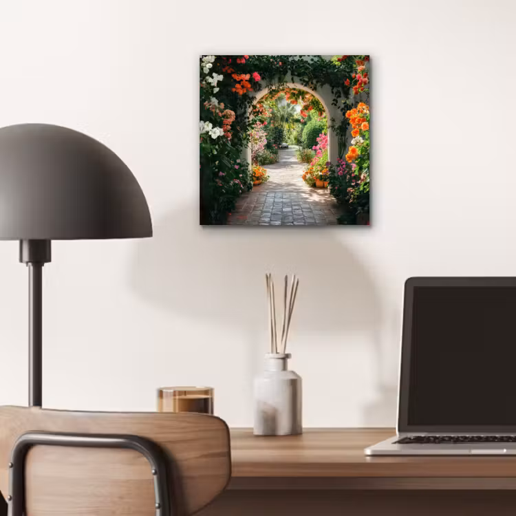 Doorkijk - Bloemen - Natuur - Bloementuin aluminium wit klein -sfeer5