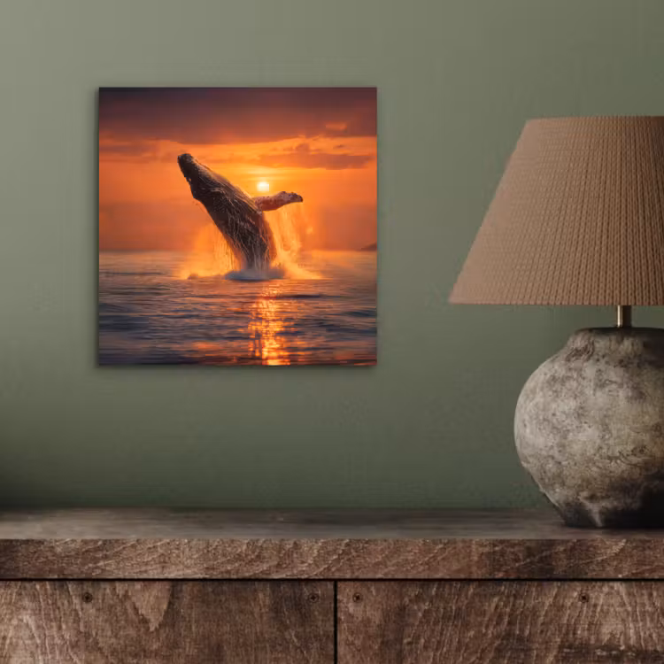 Walvis - Zon - Zee aluminium wit klein -sfeer2