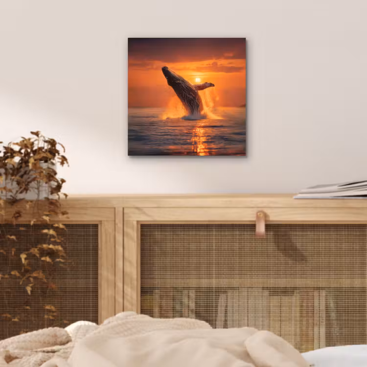 Walvis - Zon - Zee aluminium wit klein -sfeer3