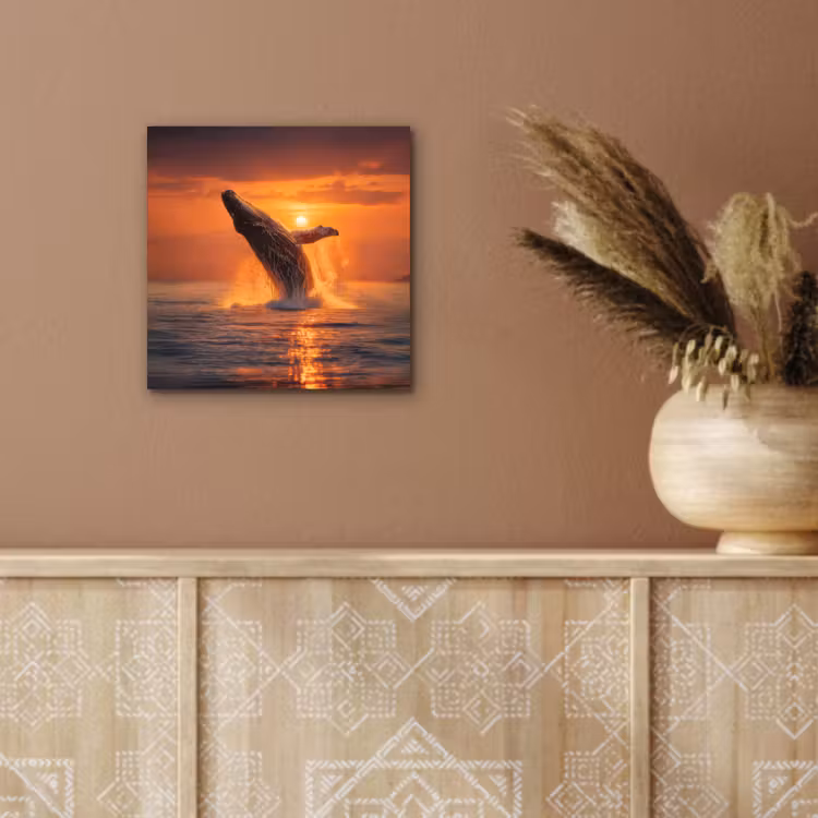 Walvis - Zon - Zee aluminium wit klein -sfeer4