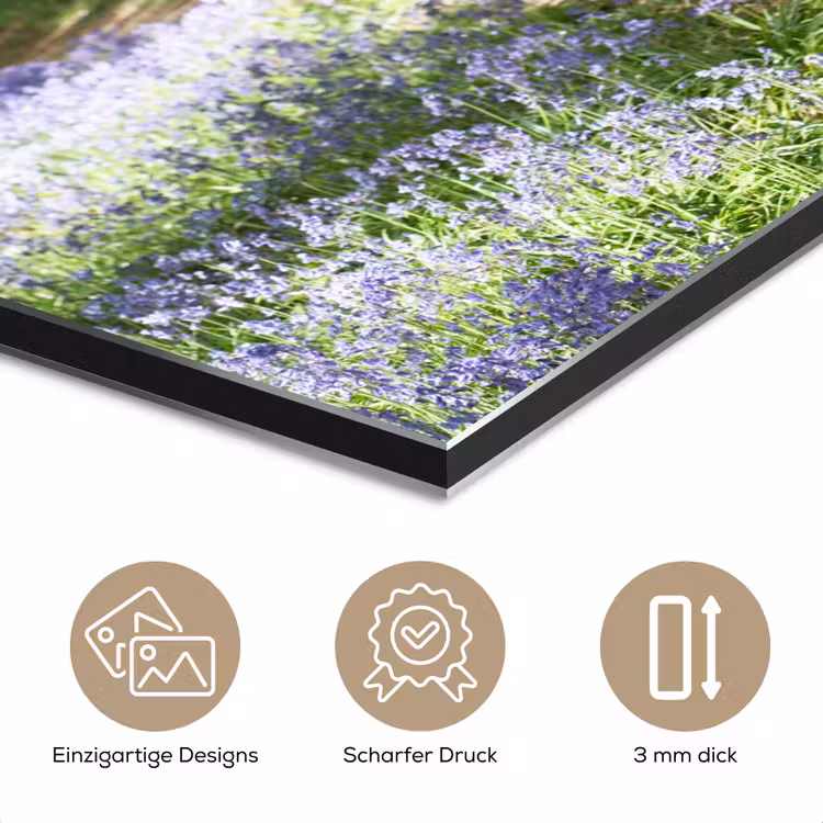 Bos - Pad - Bloemen - Paars - Groen - Natuur aluminium wit klein -closeup_DE
